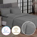 Ver imagem 2 de Edredom Queen Cinza + Jogo de Lençol 06 peças Aconchego Dupla Face Casa Dona