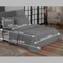 Ver imagem 4 de Edredom Queen Cinza + Jogo de Lençol 06 peças Aconchego Dupla Face Casa Dona