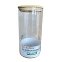 Ver imagem 1 de Pote de Vidro Reforçado Tampa Bambu Fechamento Hermético com Anel Silicone Capacidade de 1200ml