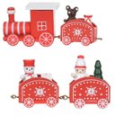 Ver imagem 2 de Decoração Trem de Natal Locomotiva Enfeite de Madeira 19cm