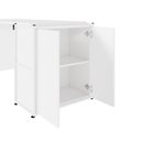 Ver imagem 5 de Mesa Escrivaninha 150cm X 60cm e Armário 2 Portas F5 Office Cor:branco