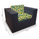 Ver imagem 3 de Conjunto Bora Bora Escuro - 1 Sofá 2 Lugares + 2 Poltronas + 1 Mesa de Centro - Cozumel