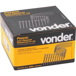 Prego Liso 50 mm Carretel com 300 peças para O Pregador Pp 700 Vonder - 2