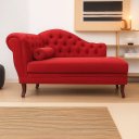 Ver imagem 1 de Recamier Divã Sofá 120cm Recepção Sala Larissa Suede:vermelho/liso