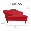 Ver imagem 5 de Recamier Divã Sofá 120cm Recepção Sala Larissa Suede:vermelho/liso
