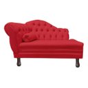 Ver imagem 2 de Recamier Divã Sofá 120cm Recepção Sala Larissa Suede:vermelho/liso