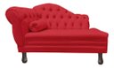 Ver imagem 2 de Recamier Divã Sofá 120cm Recepção Sala Larissa Suede:vermelho/liso