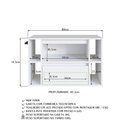 Ver imagem 4 de Gabinete de Banheiro Suspenso 80cm Branco 4 Nichos 1 Toalheiro 1 Porta e 1 Gaveta Bh8010