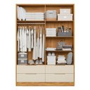 Ver imagem 4 de Guarda-Roupa Casal 4 Portas 4 Gavetas 218cm Domo Cinamon/Off White