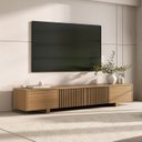 Ver imagem 2 de Rack para Tv até 75 Polegadas 180cm Portas Ripadas Aruá CabeCasa MadeiraOriginals