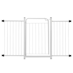 Grade Proteção Segurança Portão Pet 80cm Branco Bebê Cão com Extensor 2 de 30cm e 1 de 05cm Itagold