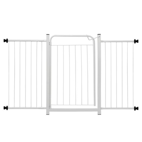 Grade Proteção Segurança Portão Pet 80cm Branco Bebê Cão com Extensor 2 de 30cm e 1 de 05cm Itagold