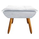 Ver imagem 5 de Kit 2 Poltronas Opala com 1 Puff Opala Suede Pés Palito Castanho - Cinza