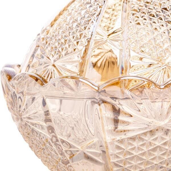 Potiche Decorativa Cristal Princess Champanhe 11X11cm -Wolff - 4
