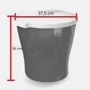 Ver imagem 2 de Porta Ração Pote Redondo para até 15 Kg com Tampa Furacão Pet - Azul