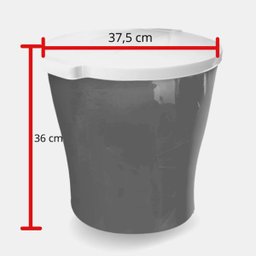 Porta Ração Pote Redondo para até 15 Kg com Tampa Furacão Pet - Azul - 2