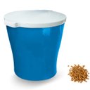 Ver imagem 1 de Porta Ração Pote Redondo para até 15 Kg com Tampa Furacão Pet - Azul