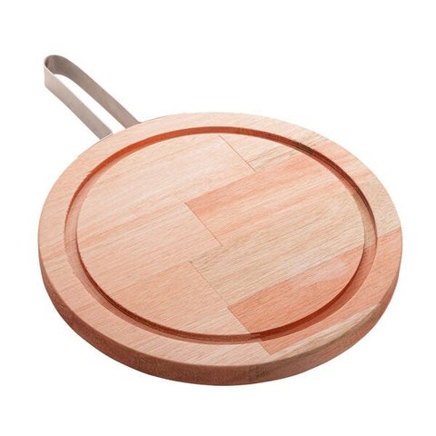 Tábua Madeira com Alça Inox 28x2cm