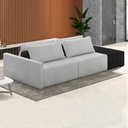 Ver imagem 2 de Sofá Ilha Modular Living com Puff 232cm Georgia K04 Bouclê Cinza/preto - Mpozenato
