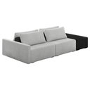 Ver imagem 1 de Sofá Ilha Modular Living com Puff 232cm Georgia K04 Bouclê Cinza/preto - Mpozenato