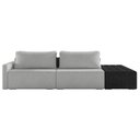 Ver imagem 6 de Sofá Ilha Modular Living com Puff 232cm Georgia K04 Bouclê Cinza/preto - Mpozenato
