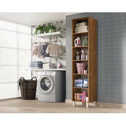 Armario Lavanderia 1 Porta 2,22m Pés Reguláveis Castanho/onix - 3