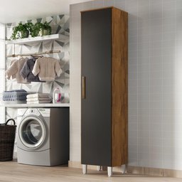 Armario Lavanderia 1 Porta 2,22m Pés Reguláveis Castanho/onix - 1