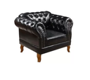 Ver imagem 1 de Poltrona Chesterfield Duque Capitonê Courino Preto