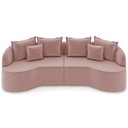Ver imagem 3 de Sofá 3 Lugares Orgânico Sala de Estar Living 210cm Ekos K01 Veludo Rosê - Lyam Decor