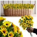 Ver imagem 4 de Kit 12 Plantas Girassóis Amarelos Baratos para Decoração Rústica, Fazenda Interna Qualidade Realista