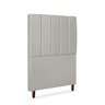 Cabeceira Estofada Cama Box Solteiro Carla 110cm Linho:cinza Claro - 3
