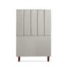 Cabeceira Estofada Cama Box Solteiro Carla 110cm Linho:cinza Claro - 1