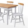 Mesa de Jantar Udine com 4 Cadeiras Branco Natural 125x80 - 4