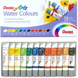 Pentel Water Colors - Tinta Aquarela Tubo - 12 Cores Wfrs-2 WFRS-12 - 3