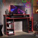 Ver imagem 1 de Mesa Gamer Escrivaninha Mesa de Computador Xp - Preto/vermelho