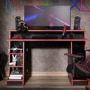 Ver imagem 4 de Mesa Gamer Escrivaninha Mesa de Computador Xp - Preto/vermelho