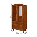 Ver imagem 4 de Guarda-roupa Solteiro Murici Madeira Maciça 2 Portas 2 Gavetas com Espelho Ypê - Pnr Móveis