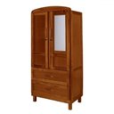 Ver imagem 2 de Guarda-roupa Solteiro Murici Madeira Maciça 2 Portas 2 Gavetas com Espelho Ypê - Pnr Móveis