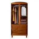 Ver imagem 3 de Guarda-roupa Solteiro Murici Madeira Maciça 2 Portas 2 Gavetas com Espelho Ypê - Pnr Móveis