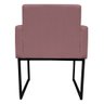 Poltrona Decorativa Base de Ferro Preta Veludo Rosê - Montanaris Decor Md Montanaris Decor Nina - 4