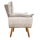 Ver imagem 4 de Kit 01 Namoradeira e 02 Poltronas Opala Suede Pés Palito Castanho D'Rossi - Bege