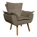 Ver imagem 2 de Kit 01 Namoradeira e 02 Poltronas Opala Suede Pés Palito Castanho D'Rossi - Marrom Rato