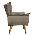 Ver imagem 4 de Kit 01 Namoradeira e 02 Poltronas Opala Suede Pés Palito Castanho D'Rossi - Marrom Rato
