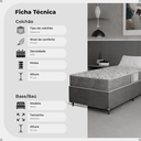 Ver imagem 2 de Cama Box Solteiro + Colchão D33 One Face - Suede Cinza
