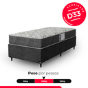 Ver imagem 5 de Cama Box Solteiro + Colchão D33 One Face - Suede Cinza