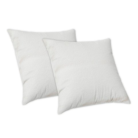 Kit 2 Capas Almofadas Luxo 50 X 50cm com Ziper Capri Branca