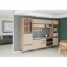 Cozinha Modulada Completa Catharina Com Vidro Reflecta 7 Peças em MDF Amadeirado Nude - 7