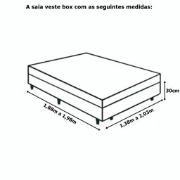 Saia Box Babado Cama Casal Queen e King Ajustável com 2 Elásticos Lisa Marrom - 4