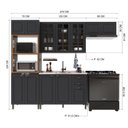 Ver imagem 3 de Cozinha Modulada 4 Peças Bari em MDF com Torre Quente Chumbo