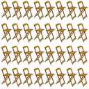 Ver imagem 2 de Kit 8 Jogos de Mesa Bistrô de Madeira com 4 Cadeiras Dobrável Ideal para Bar e Restaurante Mel